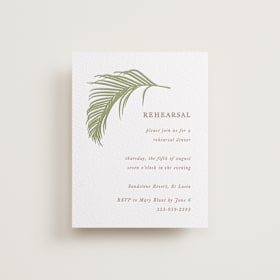 Letterpress Rehearsal Dinner Cards
