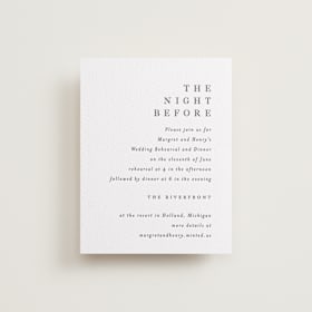 Letterpress Rehearsal Dinner Cards