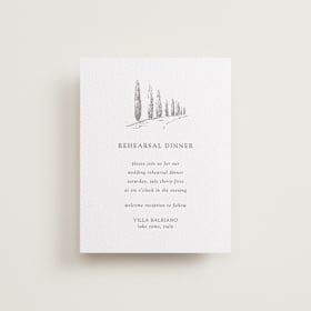 Letterpress Rehearsal Dinner Cards