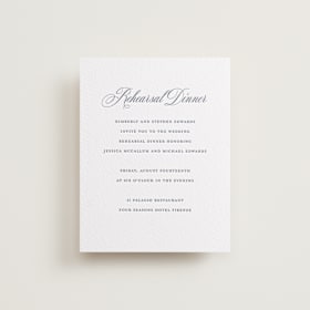 Letterpress Rehearsal Dinner Cards