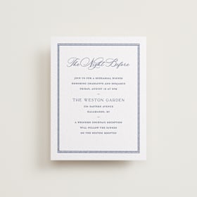 Letterpress Rehearsal Dinner Cards