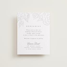 Letterpress Rehearsal Dinner Cards