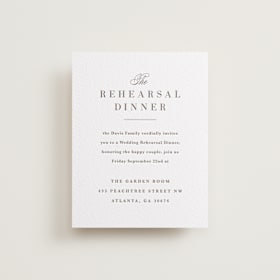 Letterpress Rehearsal Dinner Cards