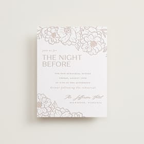 Letterpress Rehearsal Dinner Cards