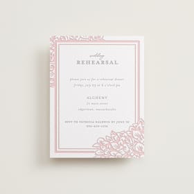 Letterpress Rehearsal Dinner Cards