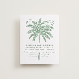 Letterpress Rehearsal Dinner Cards