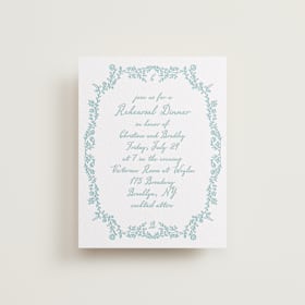 Letterpress Rehearsal Dinner Cards