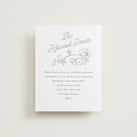 Letterpress Rehearsal Dinner Cards