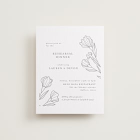 Letterpress Rehearsal Dinner Cards