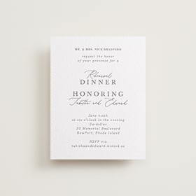 Letterpress Rehearsal Dinner Cards