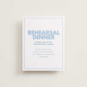Letterpress Rehearsal Dinner Cards