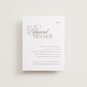 Letterpress Rehearsal Dinner Cards