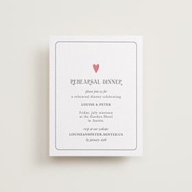 Letterpress Rehearsal Dinner Cards