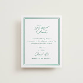 Letterpress Rehearsal Dinner Cards