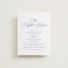 Letterpress Rehearsal Dinner Cards