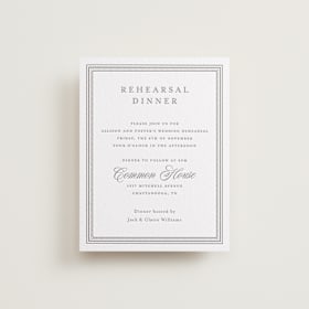 Letterpress Rehearsal Dinner Cards