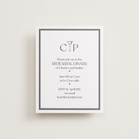 Letterpress Rehearsal Dinner Cards