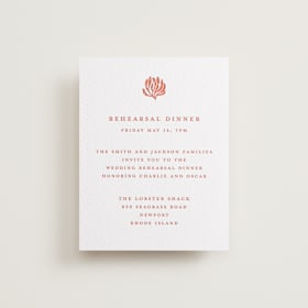 Letterpress Rehearsal Dinner Cards