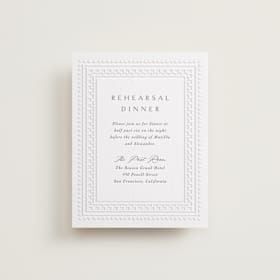 Letterpress Rehearsal Dinner Cards