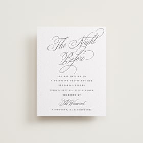 Letterpress Rehearsal Dinner Cards