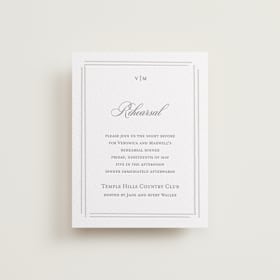 Letterpress Rehearsal Dinner Cards