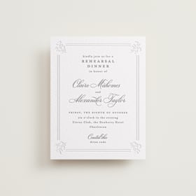 Letterpress Rehearsal Dinner Cards