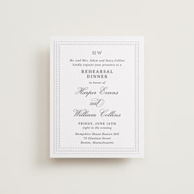 Letterpress Rehearsal Dinner Cards