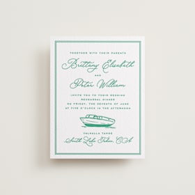 Letterpress Rehearsal Dinner Cards
