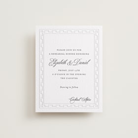Letterpress Rehearsal Dinner Cards