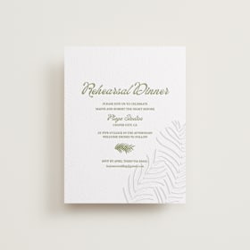 Letterpress Rehearsal Dinner Cards
