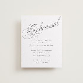 Letterpress Rehearsal Dinner Cards