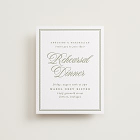 Letterpress Rehearsal Dinner Cards