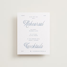 Letterpress Rehearsal Dinner Cards