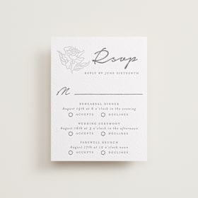Letterpress Multi-Event RSVP Cards