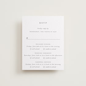 Letterpress Multi-Event RSVP Cards