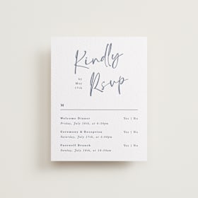 Letterpress Multi-Event RSVP Cards