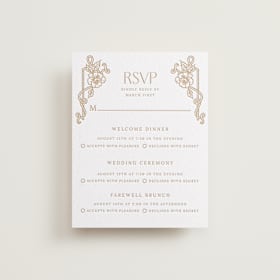 Letterpress Multi-Event RSVP Cards