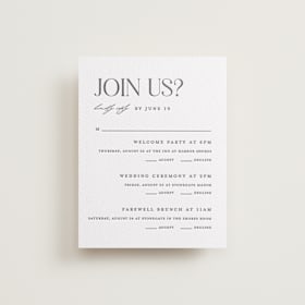 Letterpress Multi-Event RSVP Cards