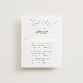 Letterpress Multi-Event RSVP Cards