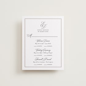 Letterpress Multi-Event RSVP Cards