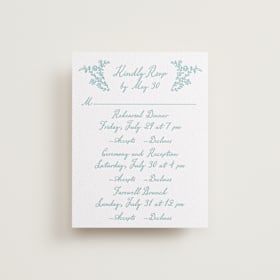 Letterpress Multi-Event RSVP Cards