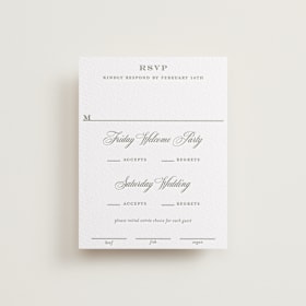 Letterpress Multi-Event RSVP Cards