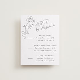 Letterpress Multi-Event RSVP Cards