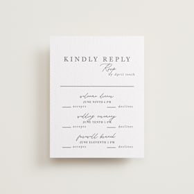 Letterpress Multi-Event RSVP Cards
