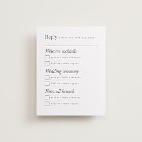 Letterpress Multi-Event RSVP Cards