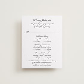 Letterpress Multi-Event RSVP Cards