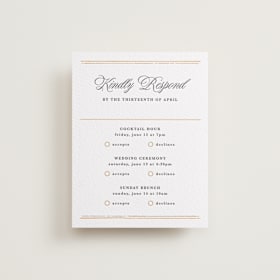 Letterpress Multi-Event RSVP Cards