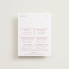 Letterpress Multi-Event RSVP Cards