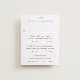 Letterpress Multi-Event RSVP Cards