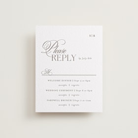 Letterpress Multi-Event RSVP Cards